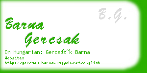 barna gercsak business card